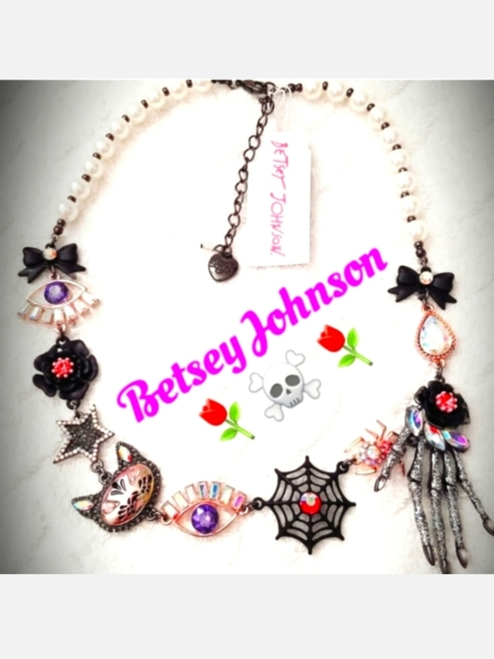 👻Betsey☠️Johnson🎃Multi Gemstone Necklace